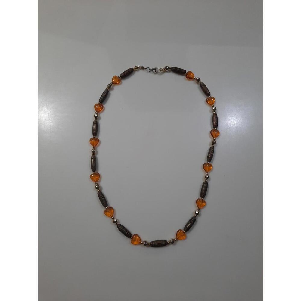 Vintage Orange & Brown‎ Women's Faux Fashion Necklace